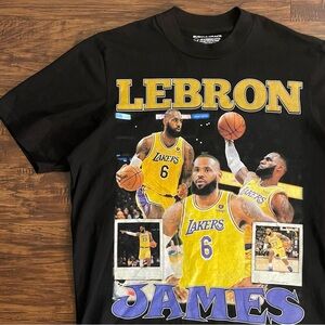 Lebron James Rap Tee Big Print T-Shirt Medium